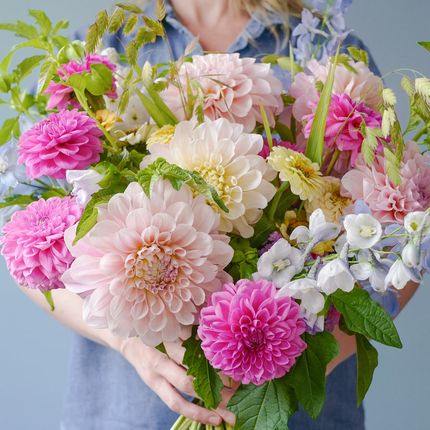 Love in a Mist market bouquet. Available for local delivery throughout Portland, Oregon